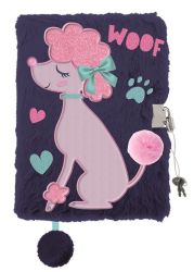 Плюшен таен дневник с катинар 3D A5 My Little Friend Лейди Пудел