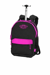 TUT Neon ученическа раница с колела, розови елементи