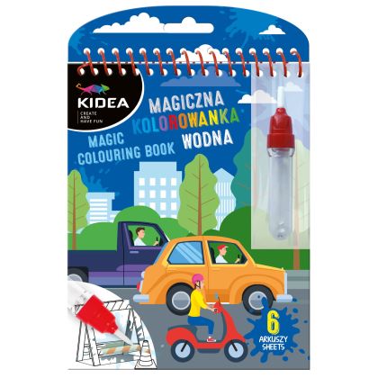KIDEA книжка за рисуване с вода Автомобили