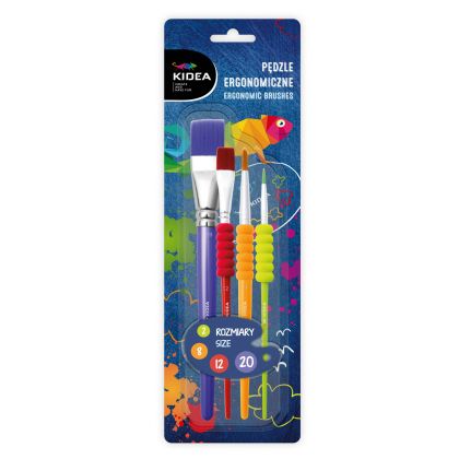 KIDEA ергономични четки за рисуване 4 бр.