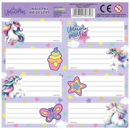 Етикети Unicorn 16