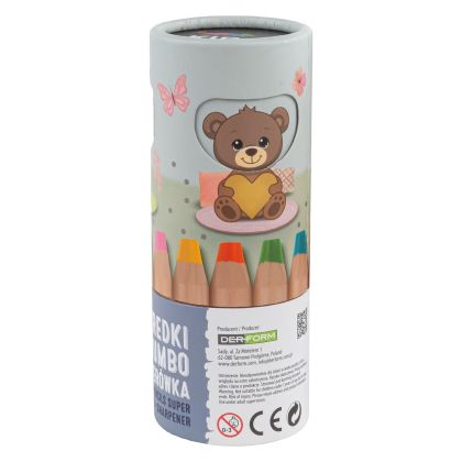 KIDEA Super Jumbo цветни моливи с острилка