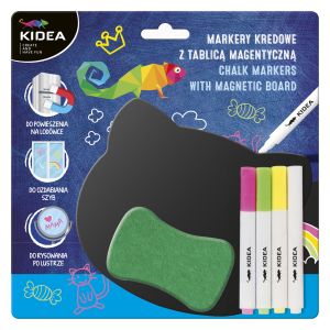 KIDEA комплект магнитна дъска с тебеширени маркери