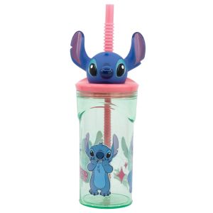 STITCH Flowers чаша със сламка и 3D фигура