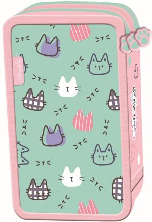 My Little Friend Fluffy Kitty несесер с 3 ципа, ПЪЛЕН