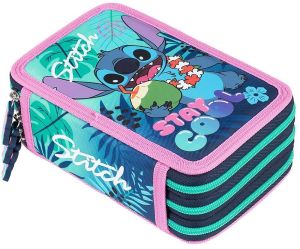 Stitch Stay Cool несесер с 3 ципа, ПЪЛЕН