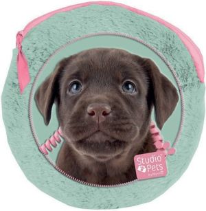 STUDIO PETS плюшен кръгъл несесер с 2 бр. тефтерчета