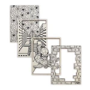 SPIDERMAN дървени фигури за оцветяване