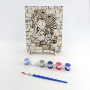 SPIDERMAN дървени фигури за оцветяване