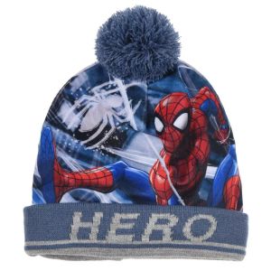 SPIDERMAN HERO шапка с помпон