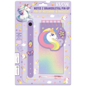 KIDEA комплект бележник с гривна Еднорог