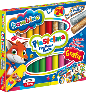 Bambino пластилин 24 цв. с подложка