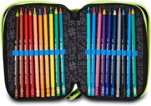 MITAMA Fluo Monster несесер с 3 ципа, ПЪЛЕН