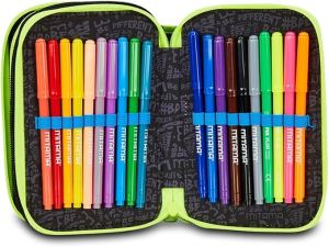 MITAMA Fluo Monster несесер с 3 ципа, ПЪЛЕН