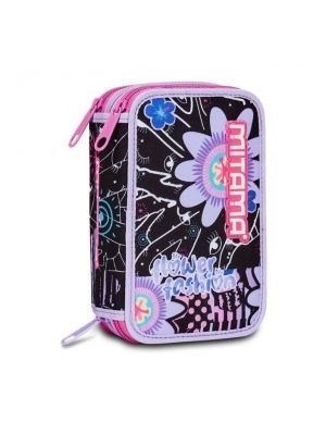 MITAMA Flower Fashion несесер с 3 ципа, ПЪЛЕН