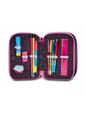 MITAMA Flower Fashion несесер с 3 ципа, ПЪЛЕН