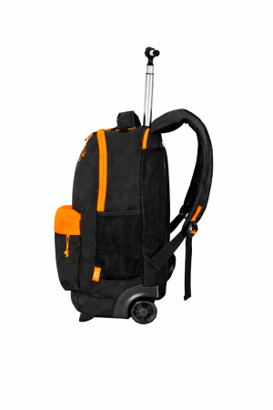 TUT Neon ученическа раница с колела, оранжеви елементи