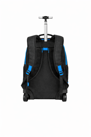 TUT Neon ученическа раница с колела, сини елементи