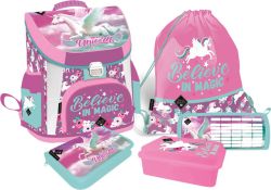 LIZZY CARD MAGICAL BEAUTY Magic комплект 5 в 1 - раница, 2 несесера, спортна торба, кутия за храна