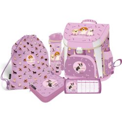 WE LOVE DOGS - PUPS  комплект 5 в 1 - раница, несесери 2 бр., спортна торба, бутилка