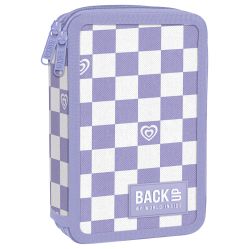 BACKUP 7 DW 26 Purple Chess несесер с 2 ципа, ПЪЛЕН