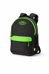 TUT Neon ученическа раница черно/зелено