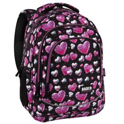 BACKUP 8 X 32 GLITTER HEARTS ученическа раница