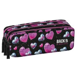 BACKUP 8 G 32 GLITTER HEARTS несесер с 3 отделения