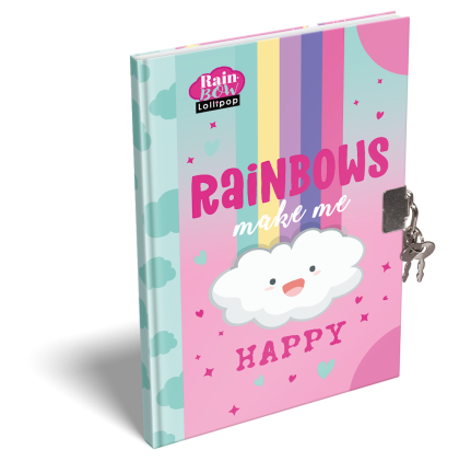 LIZZY CARD LOLLIPOP RAINBOW таен дневник с катинар