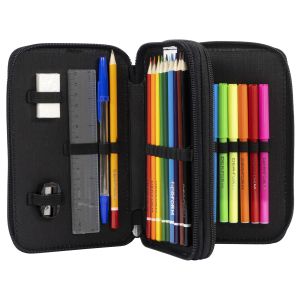 BackUp DW 114 Black Dinosaurs несесер с 2 ципа, ПЪЛЕН