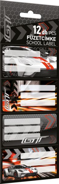 Ученически етикети Lizzy Card - Ford GT Silver, 12 броя