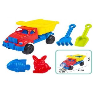 Камион за пясък с лопатки и форми