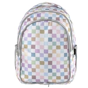 BACKUP 8 D 01 PASTEL CHECKERED раница с 3 лица
