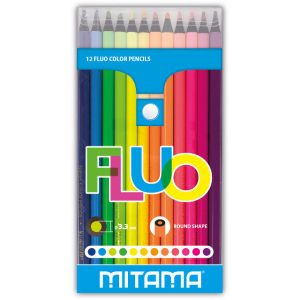MITAMA Fluo цветни моливи 12 цв.